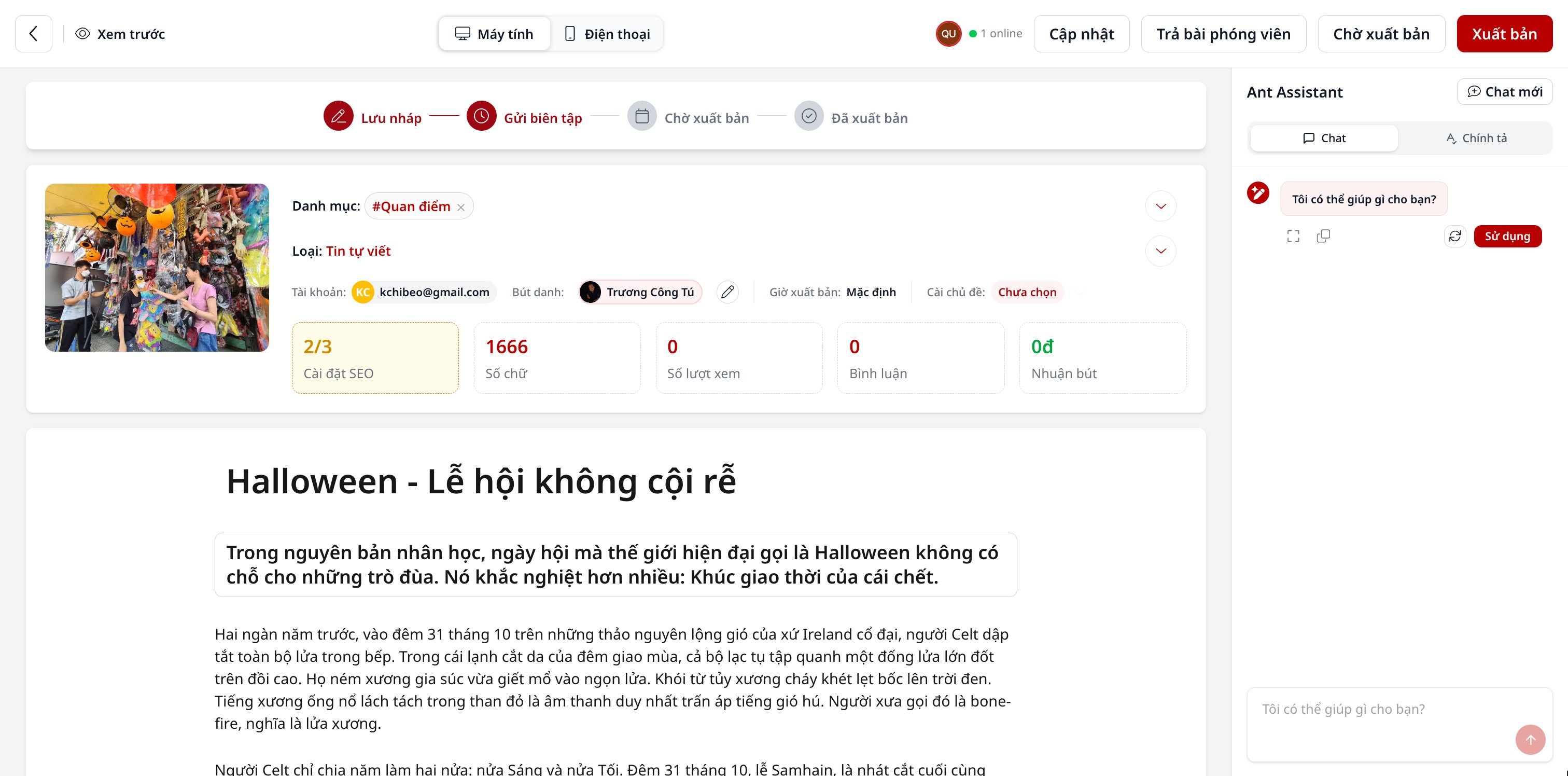 Màn duyệt bài NetCMS: quy trình trạng thái, nút trả bài, chờ xuất bản, xuất bản và trợ lý AI